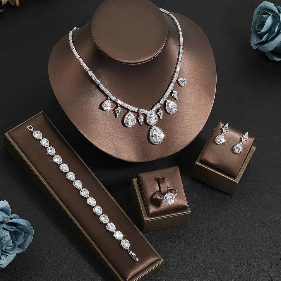 Jantiny© Luxury CZ Jewelry Set Gold Color C 