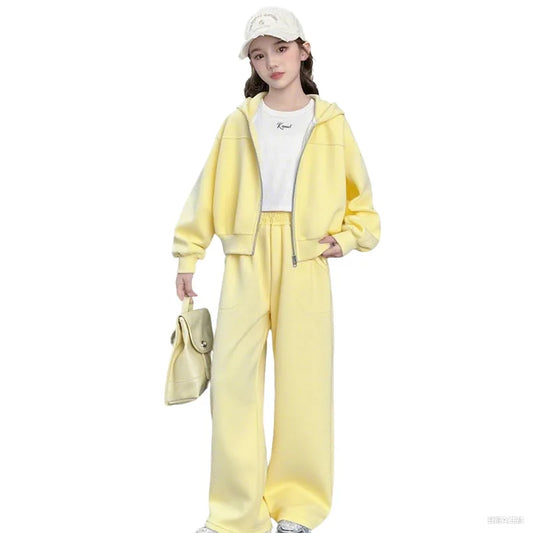 Jantiny© Girls’ Spring Autumn Two Piece Outfit 4 / 14T 