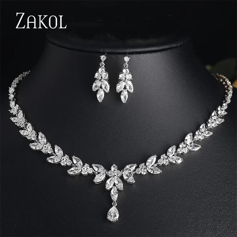 Jantiny© Luxury CZ Jewelry Set Gold Color C 