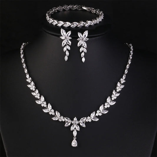 Jantiny© Luxury CZ Jewelry Set Gold Color C 