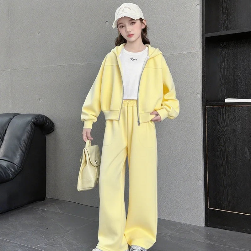 Jantiny© Girls’ Spring Autumn Two Piece Outfit 4 / 14T 