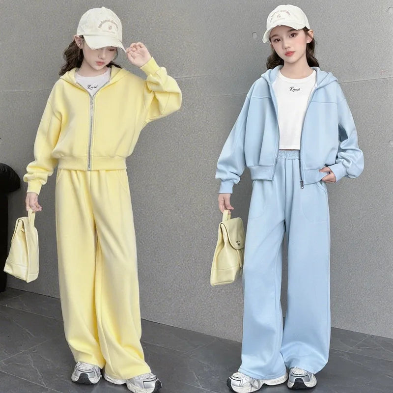 Jantiny© Girls’ Spring Autumn Two Piece Outfit 4 / 14T 