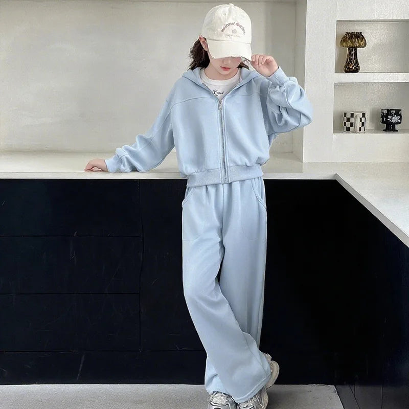 Jantiny© Girls’ Spring Autumn Two Piece Outfit 4 / 14T 