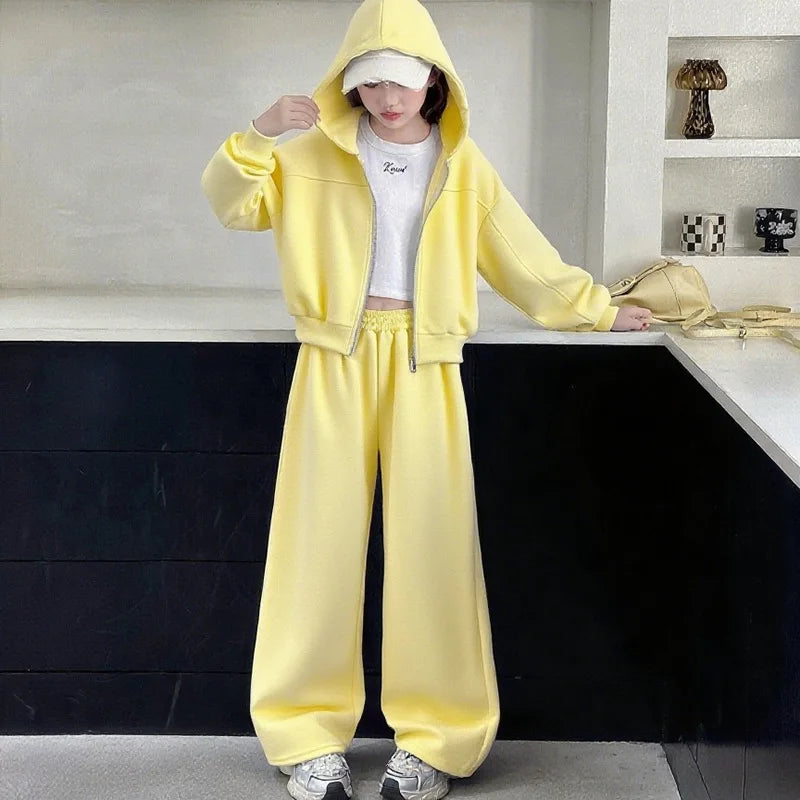Jantiny© Girls’ Spring Autumn Two Piece Outfit 4 / 14T 