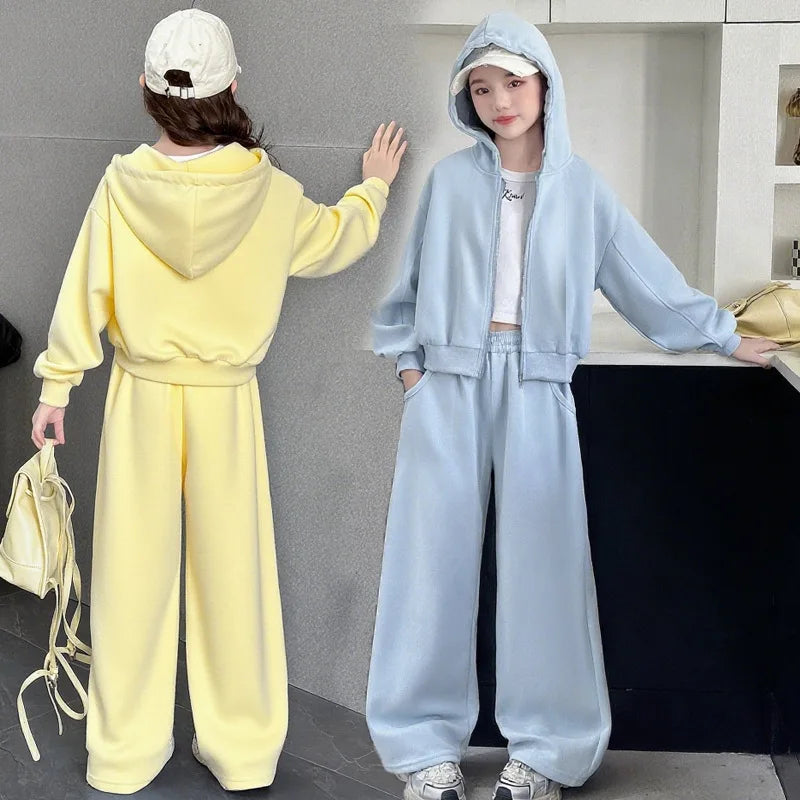 Jantiny© Girls’ Spring Autumn Two Piece Outfit 4 / 14T 