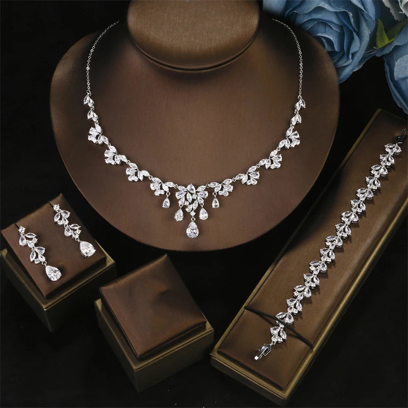 Jantiny© Luxury CZ Jewelry Set Gold Color C 