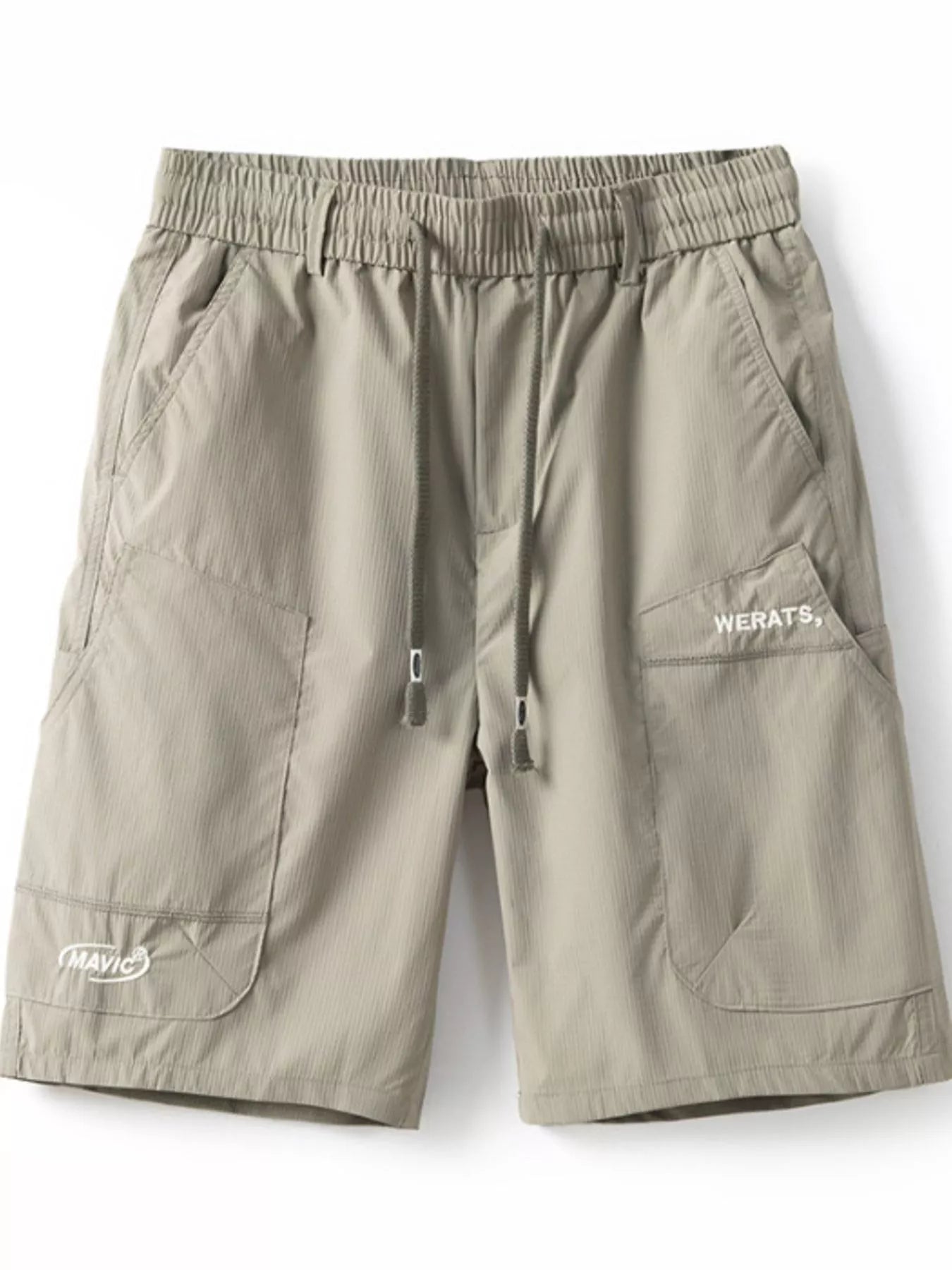 Men's Plus Size Drawstring Cargo Shorts Light Military Green / M 