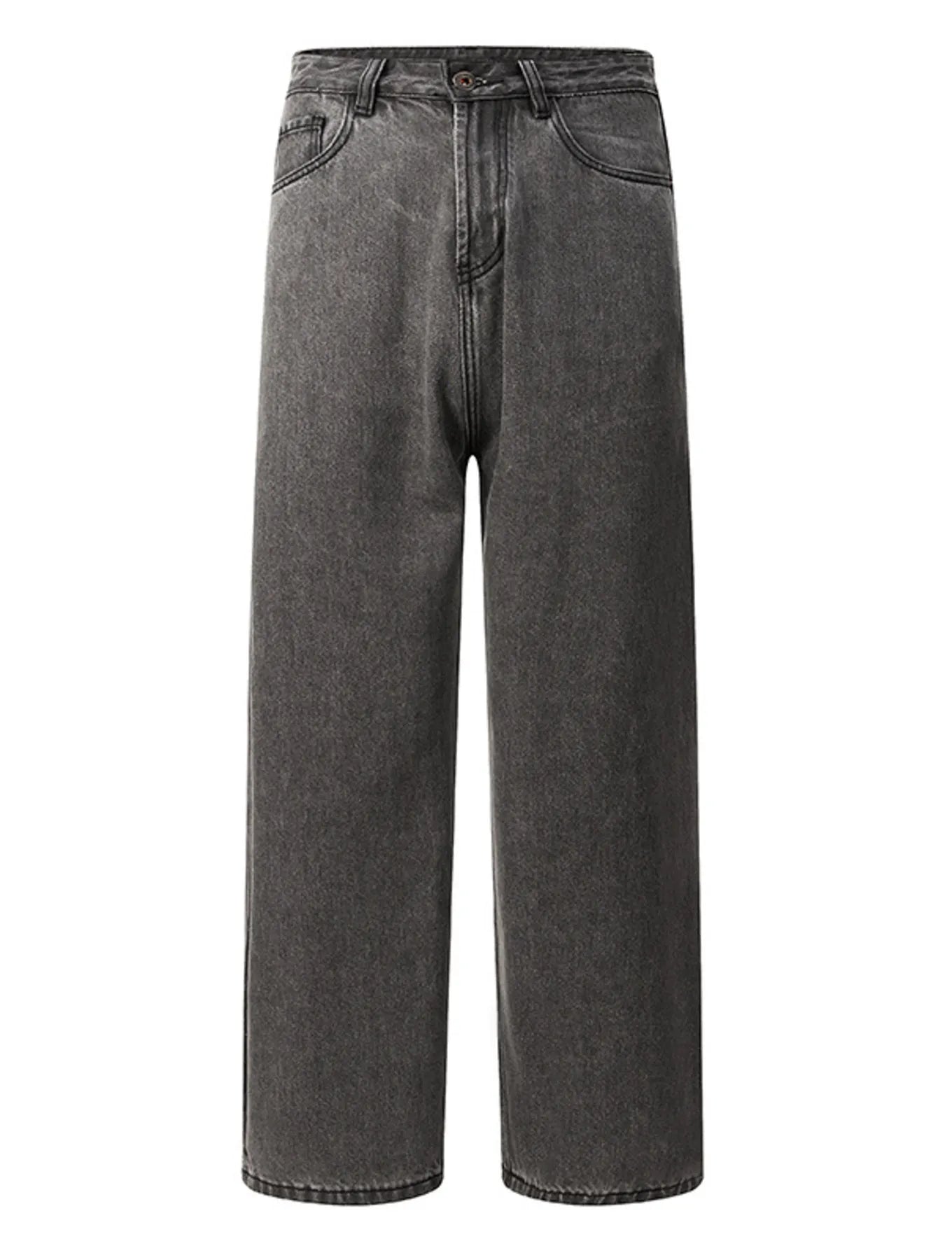 Men's Washed Wide Leg Jeans Mercury Gray / 28 