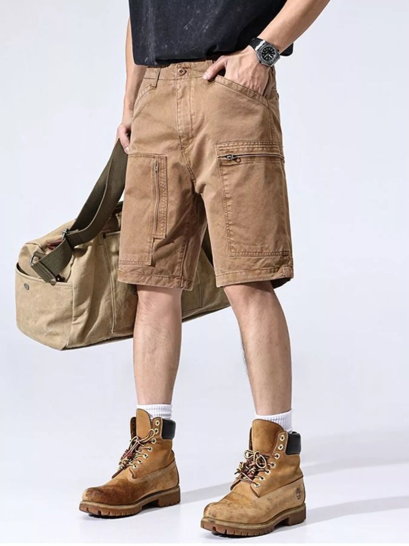 Men's Loose Fit Shorts Carbon Ash / 28 