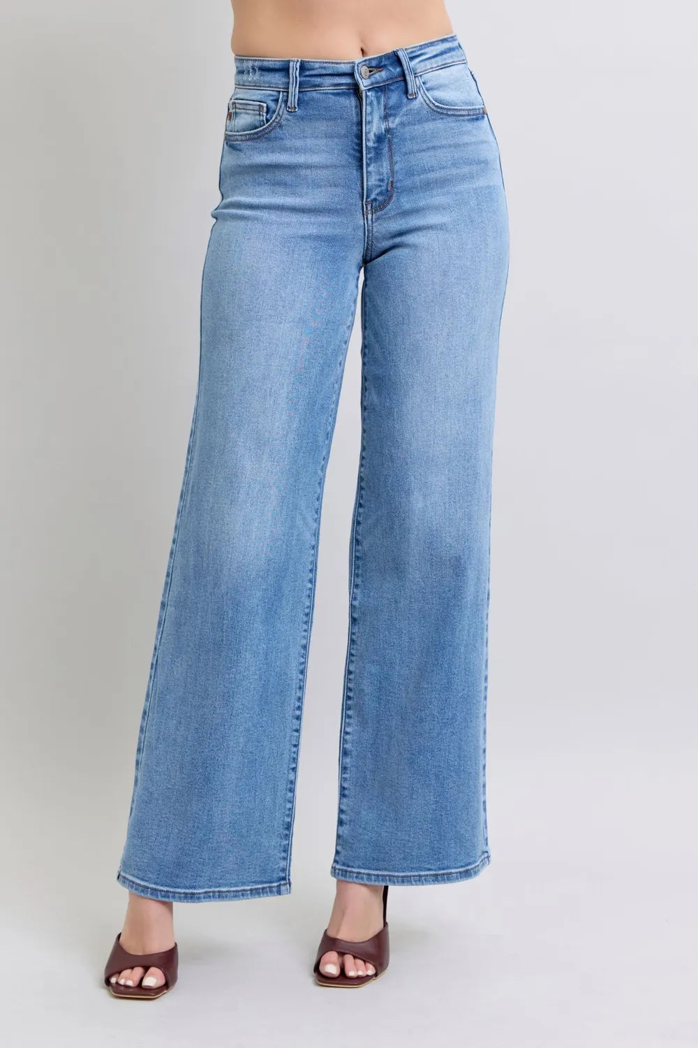 Judy Blue Full Size Wide Leg Jeans with Pockets Medium / 0(24) 