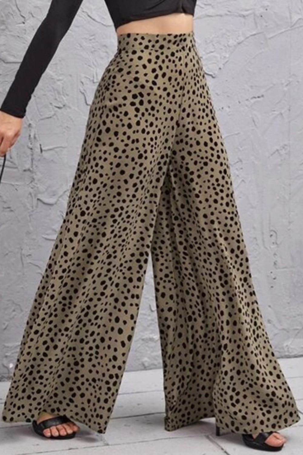 Animal Print High-Rise Culottes Dusty Pink / S 