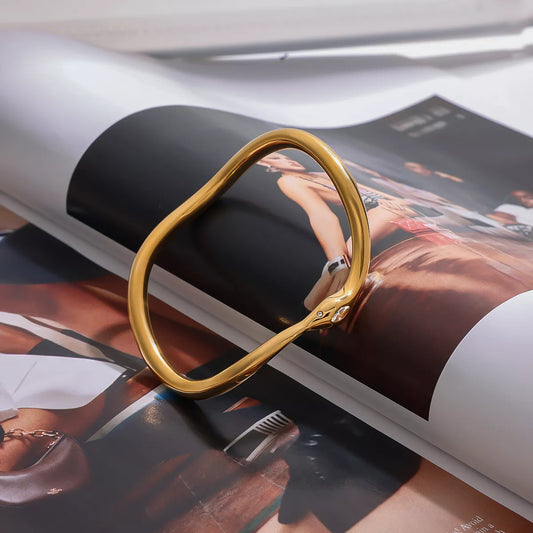 18K Gold-Plated Wave Bracelet Gold / One Size 