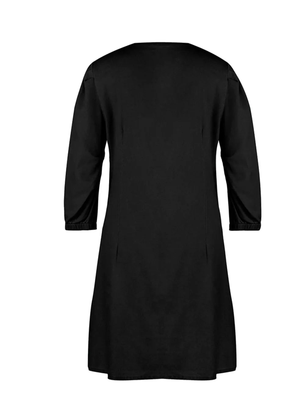 Full Size V-Neck Half Sleeve Dress Light Blue / S 