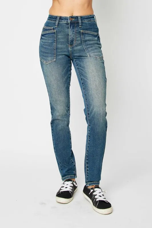 Judy Blue Full Size High Waist Skinny Jeans Dark / 0/24 