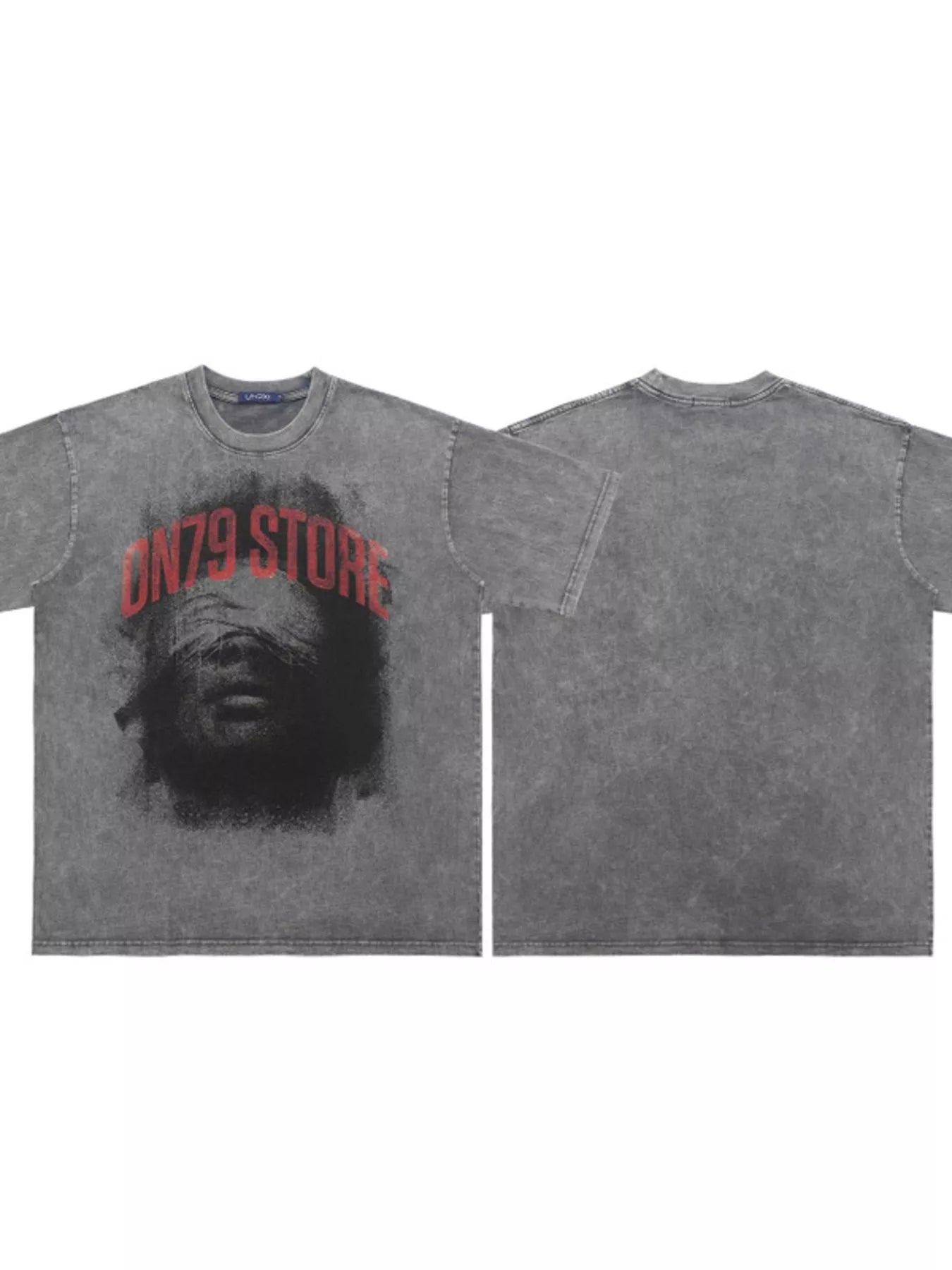 Men's Graphic Round Neck Short Sleeve T-Shirt Silver Gray / M 