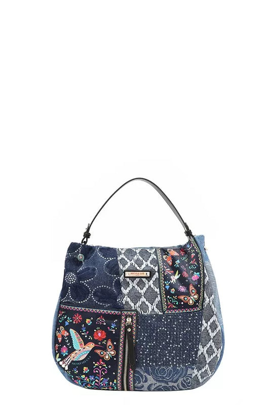 Nicole Lee USA Bosque De Amor Denim Hobo Bag BOSQUE DE AMOR / OS 