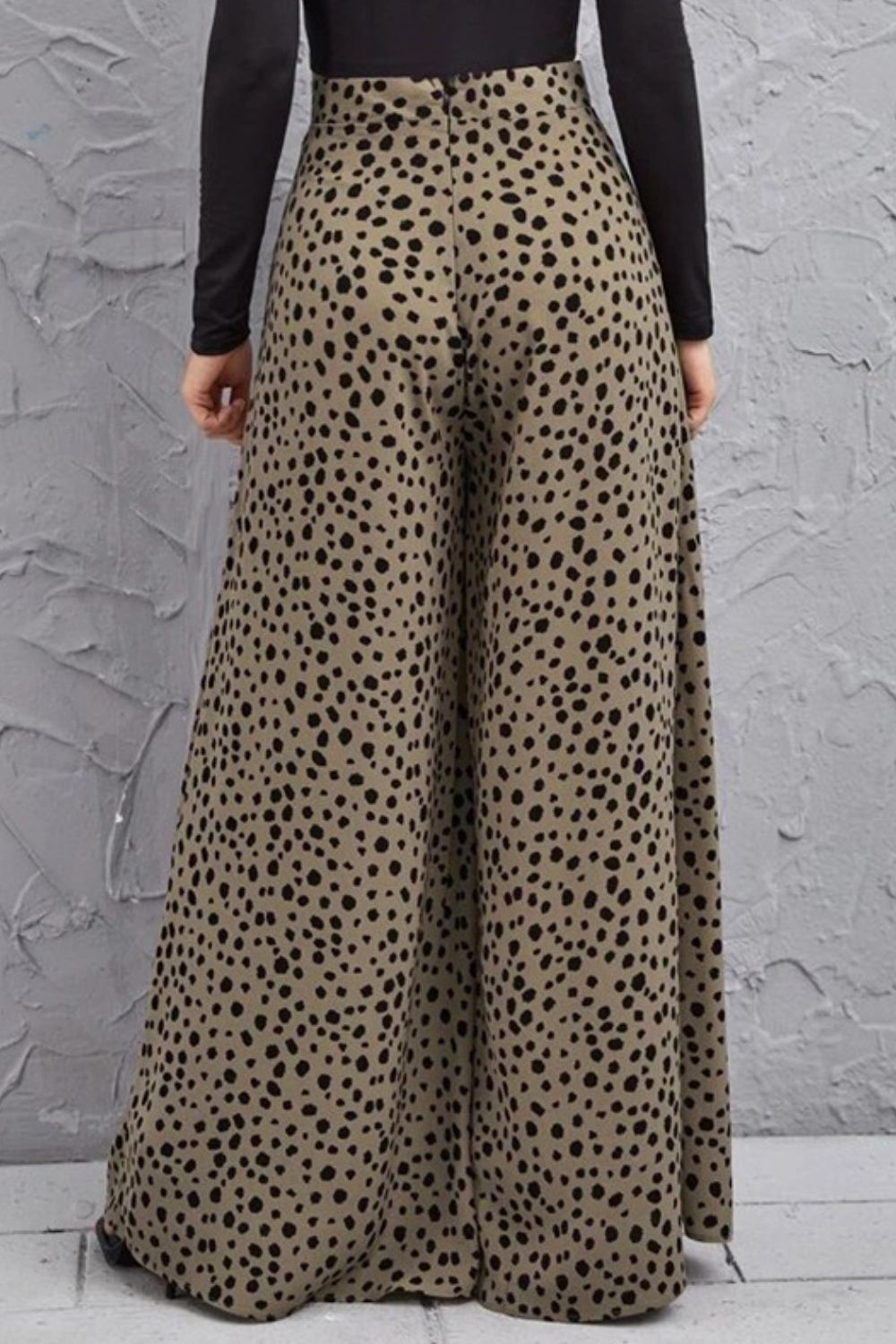 Animal Print High-Rise Culottes Dusty Pink / S 