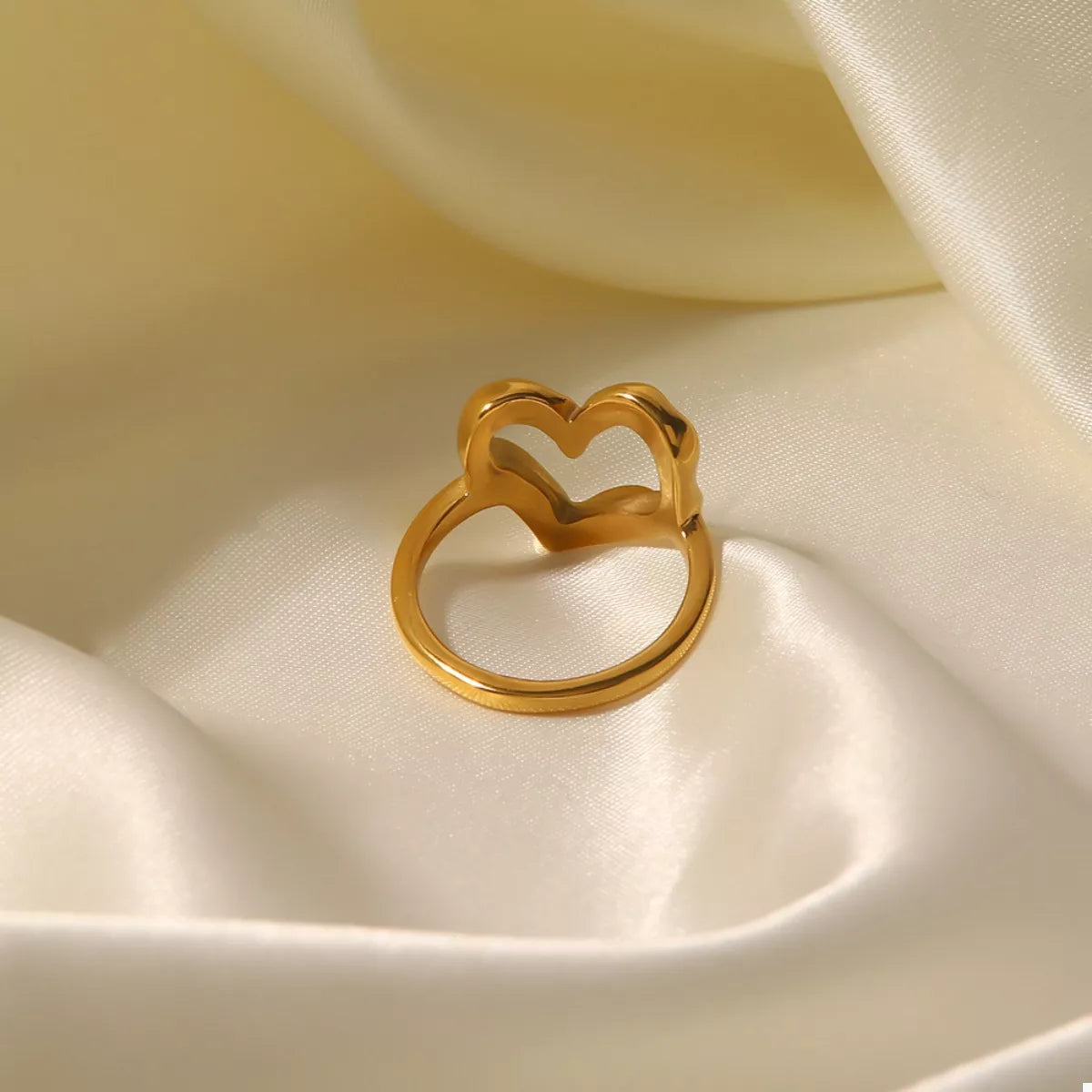 18K Gold-Plated Heart Ring Gold / 6 