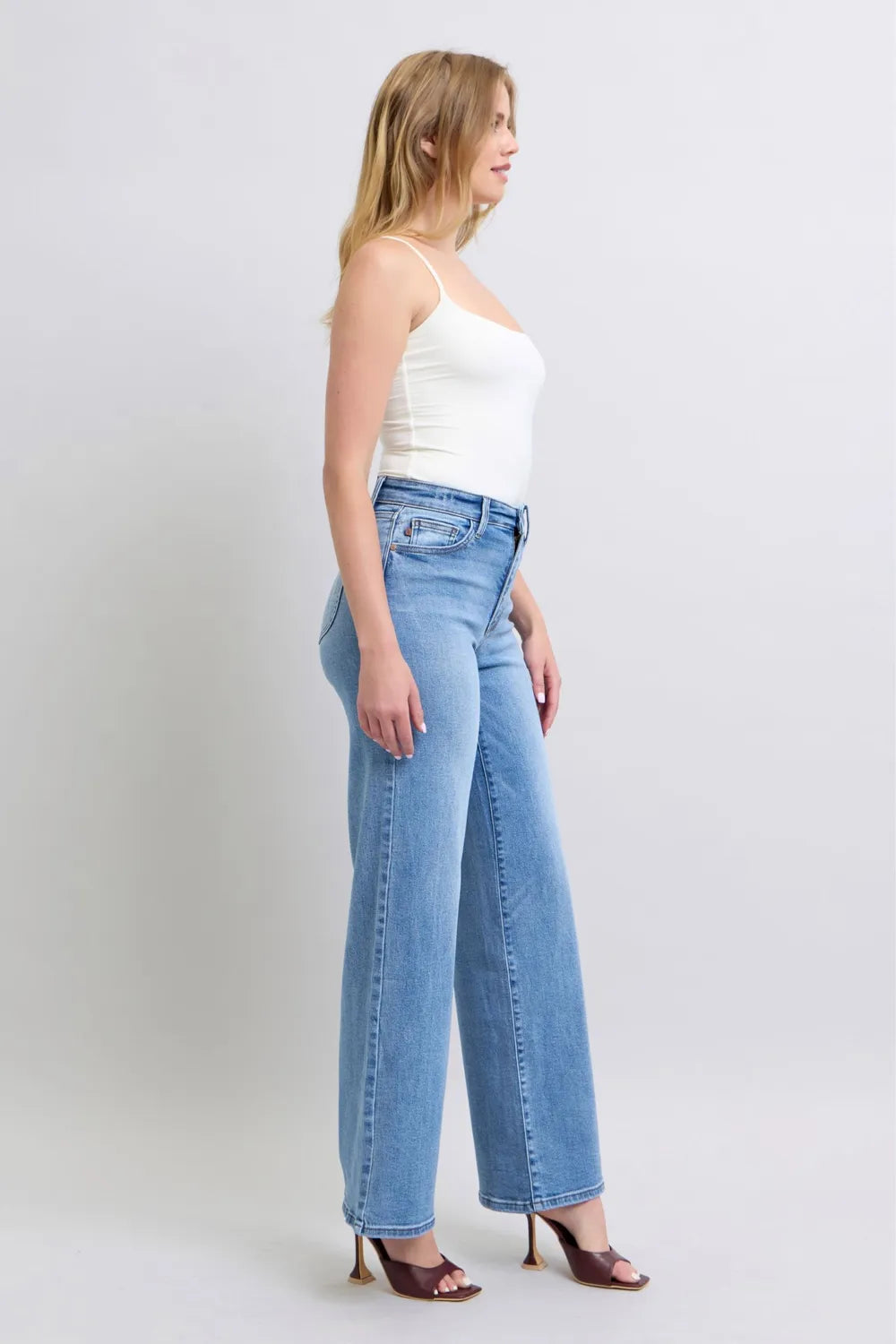 Judy Blue Full Size Wide Leg Jeans with Pockets Medium / 0(24) 
