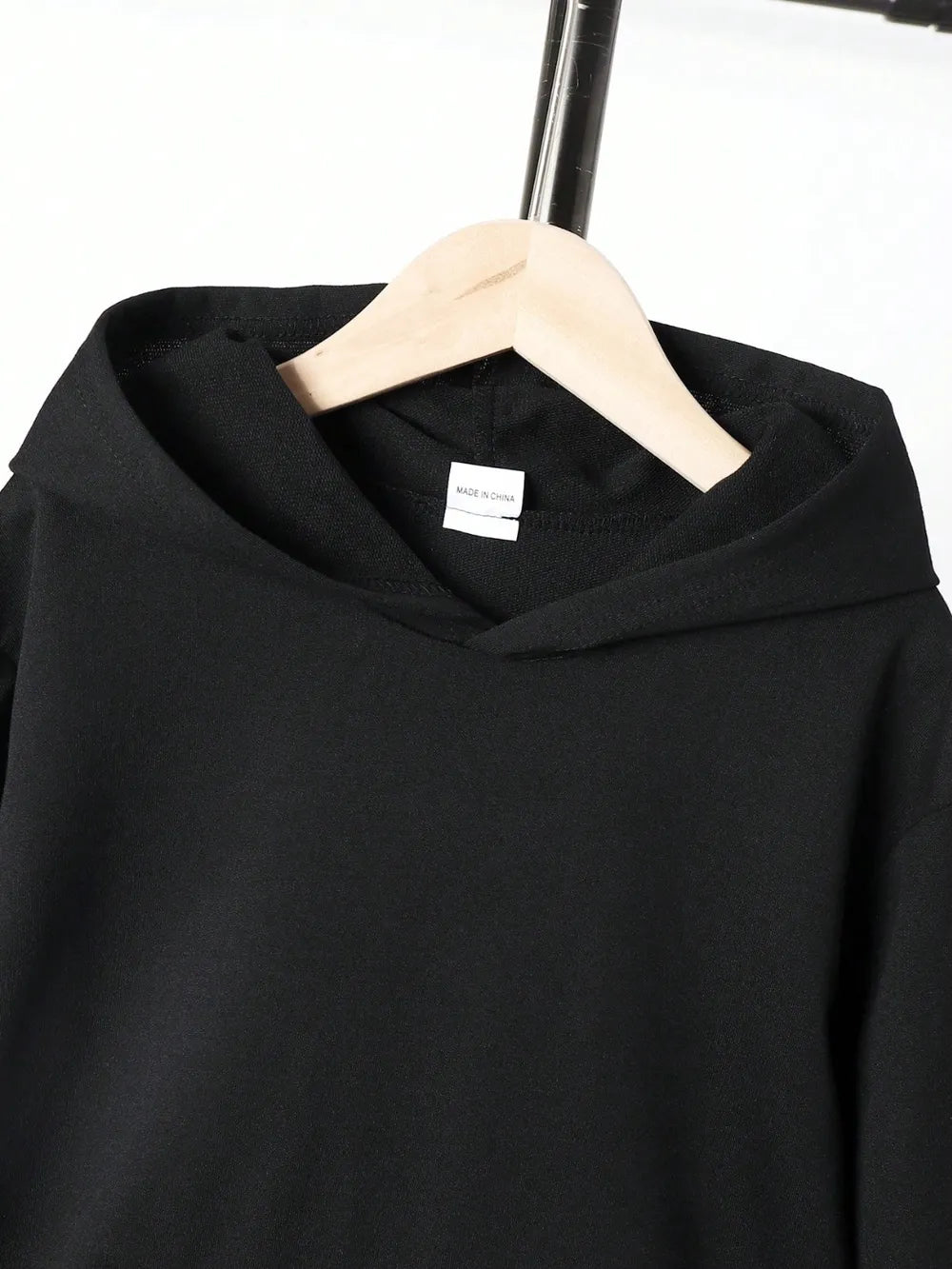 Children's Graphic Long Sleeve Hoodie and Pants Set Black / 8Y 
