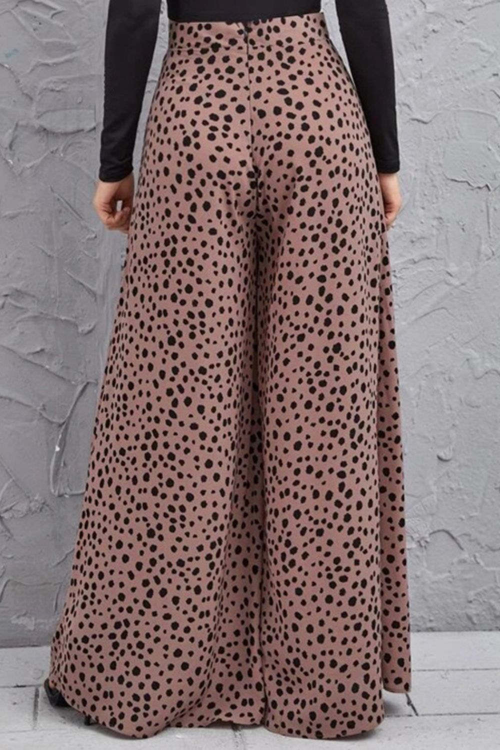 Animal Print High-Rise Culottes Dusty Pink / S 