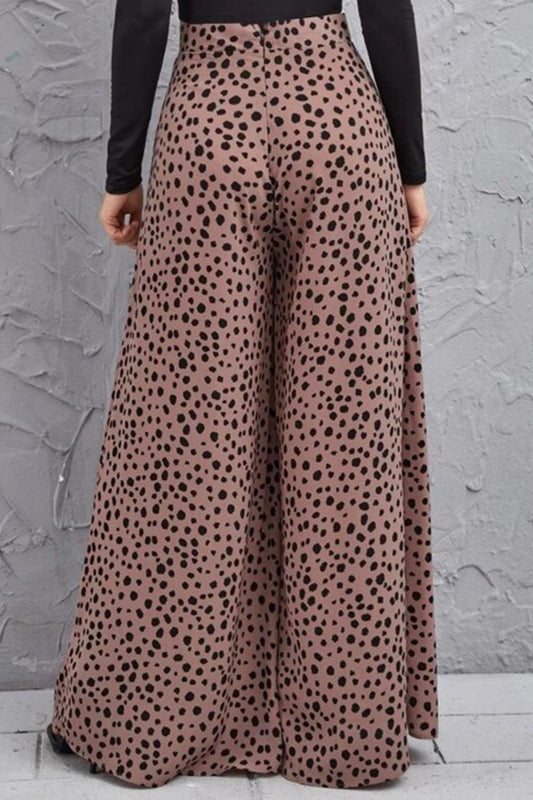 Animal Print High-Rise Culottes Dusty Pink / S 