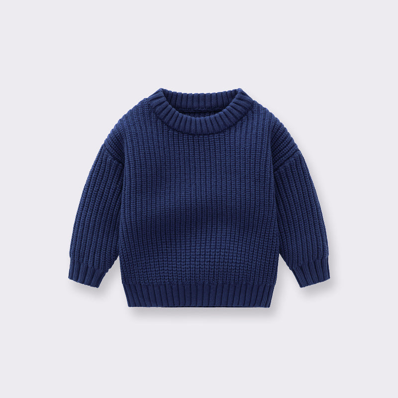 Baby Solid Color Handknit Design Quality Pullover Loose Sweater 66 (3-6M) / Apricot 
