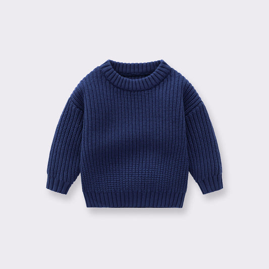 Baby Solid Color Handknit Design Quality Pullover Loose Sweater 66 (3-6M) / Apricot 