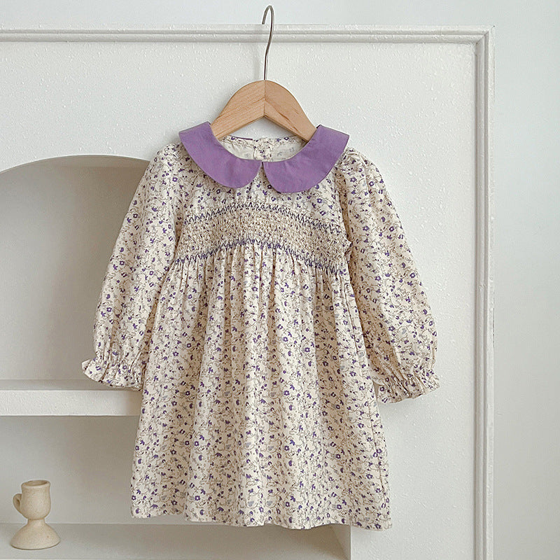 Spring Floral Graphic Sister Clothes Dress & Onesies 66 (3-6M) / Light Blue 