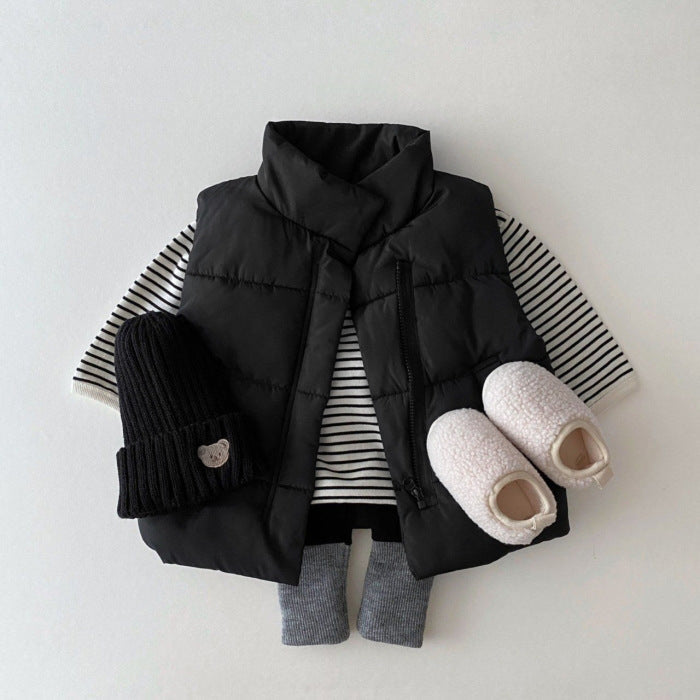 Baby Solid Color Quilted Thickened Vest Coat In Winter 73 (6-9M) / Apricot 