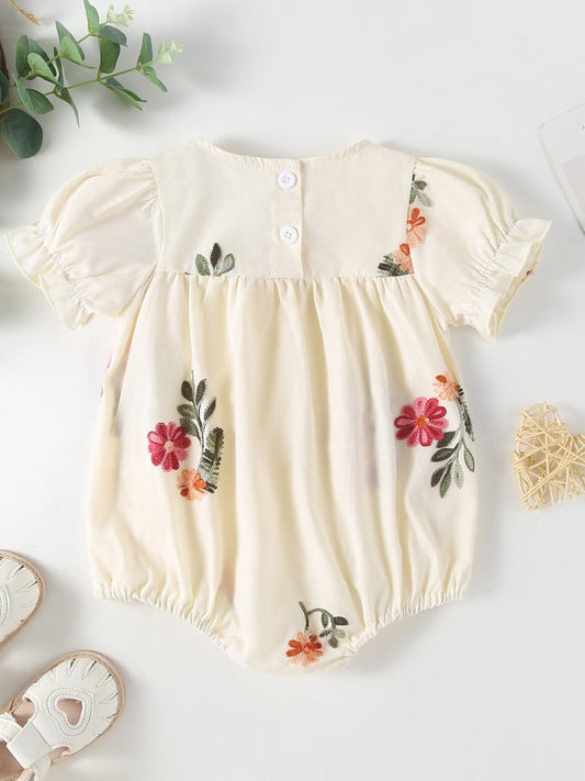 Summer Baby Kids Girls Floral Pattern Sleeveless Strap Top Dress And Bloomers Clothing Set/ Onesies 66 (3-6M) / Apricot 