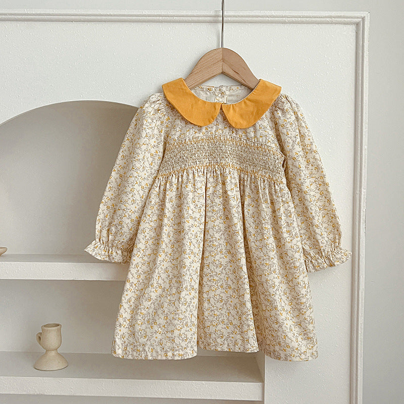 Spring Floral Graphic Sister Clothes Dress & Onesies 66 (3-6M) / Light Blue 
